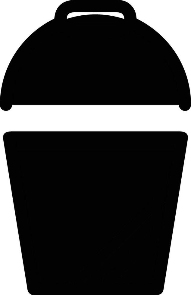 Bucket icon symbol vector image. Illustration of the bucket cleaning equipment washing outline design image. EPS 10