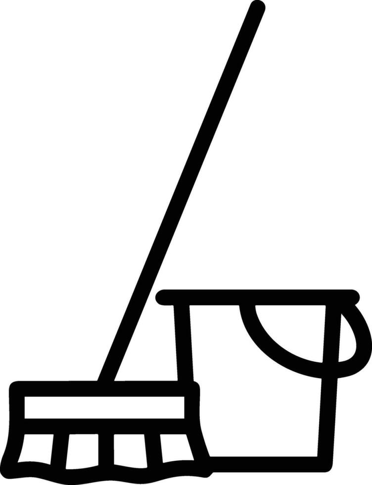 Bucket icon symbol vector image. Illustration of the bucket cleaning equipment washing outline design image. EPS 10