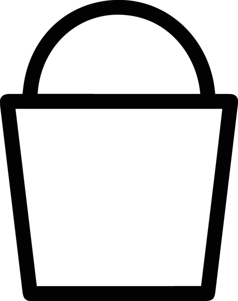 Bucket icon symbol vector image. Illustration of the bucket cleaning equipment washing outline design image. EPS 10