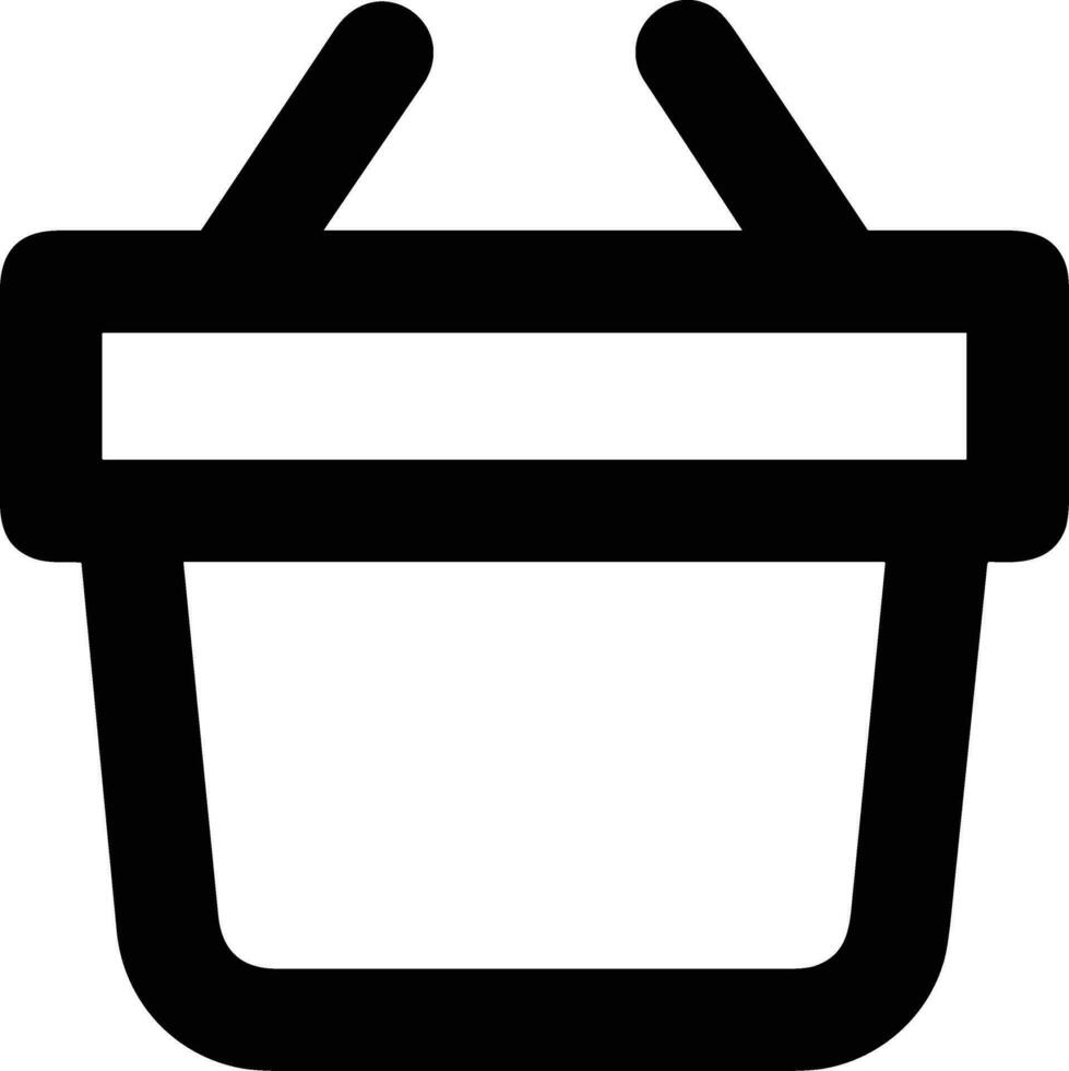 Bucket icon symbol vector image. Illustration of the bucket cleaning equipment washing outline design image. EPS 10