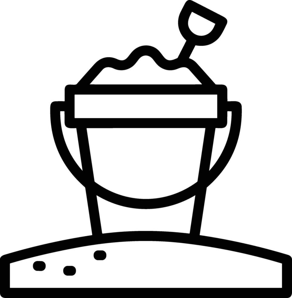 Bucket icon symbol vector image. Illustration of the bucket cleaning equipment washing outline design image. EPS 10