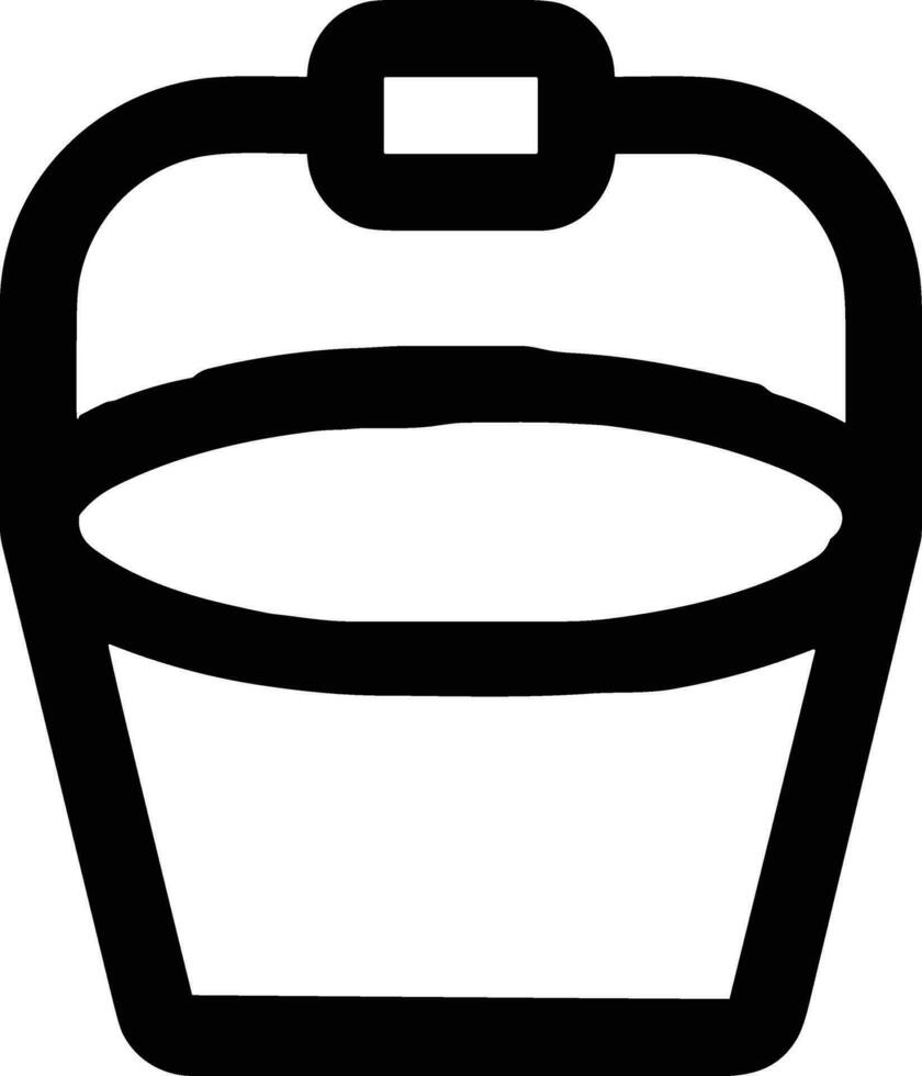 Bucket icon symbol vector image. Illustration of the bucket cleaning equipment washing outline design image. EPS 10