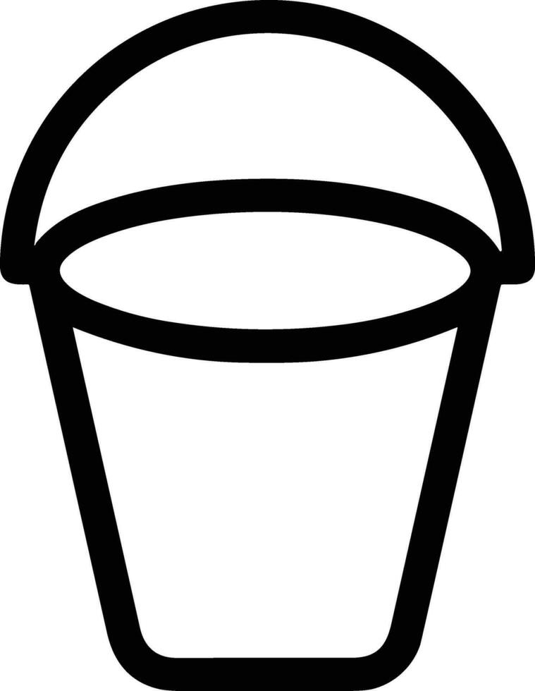 Bucket icon symbol vector image. Illustration of the bucket cleaning equipment washing outline design image. EPS 10