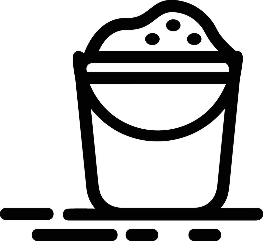 Bucket icon symbol vector image. Illustration of the bucket cleaning equipment washing outline design image. EPS 10