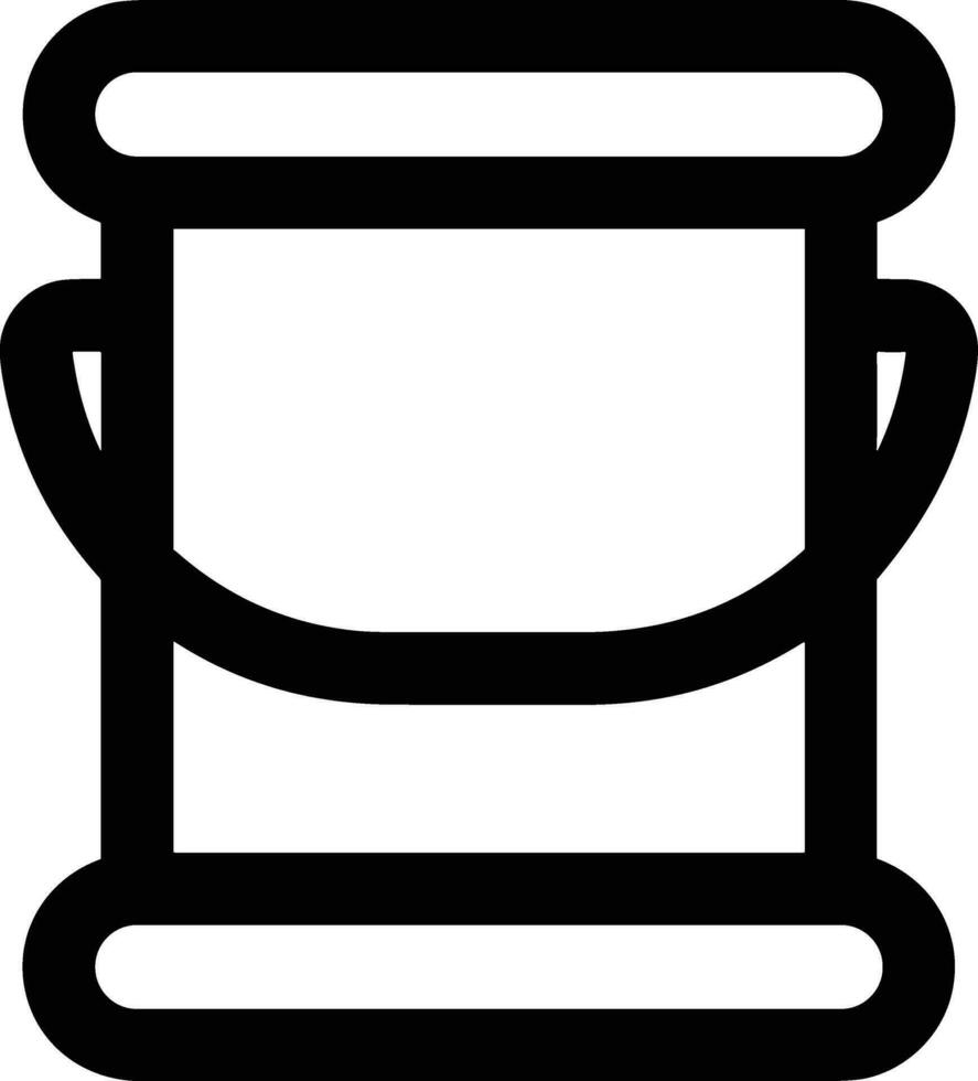 Bucket icon symbol vector image. Illustration of the bucket cleaning equipment washing outline design image. EPS 10