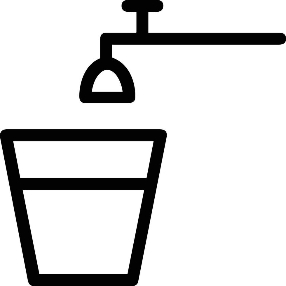 Bucket icon symbol vector image. Illustration of the bucket cleaning equipment washing outline design image. EPS 10