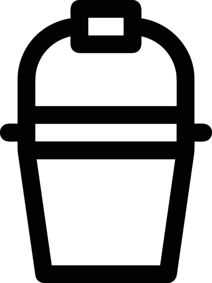 Bucket icon symbol vector image. Illustration of the bucket cleaning equipment washing outline design image. EPS 10