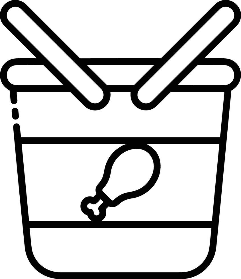 Bucket icon symbol vector image. Illustration of the bucket cleaning equipment washing outline design image. EPS 10