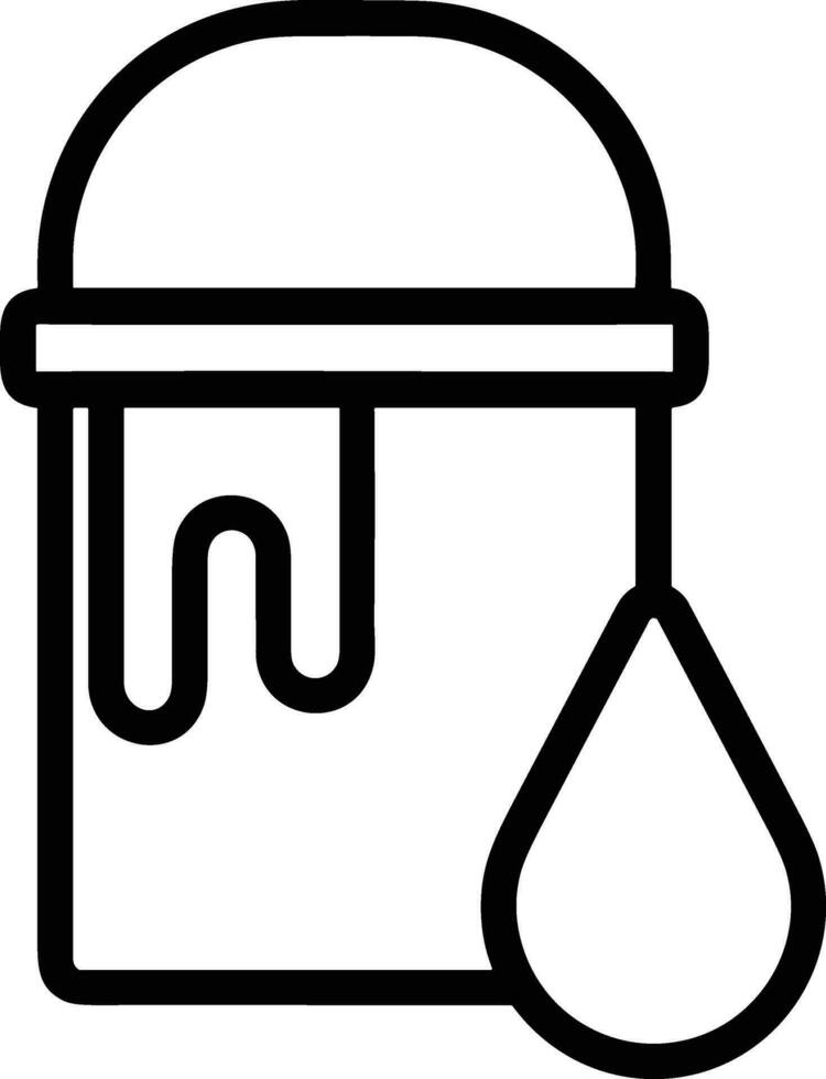 Bucket icon symbol vector image. Illustration of the bucket cleaning equipment washing outline design image. EPS 10