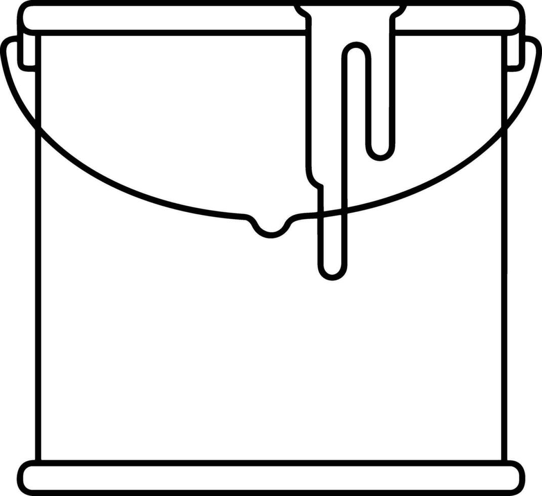 Bucket icon symbol vector image. Illustration of the bucket cleaning equipment washing outline design image. EPS 10