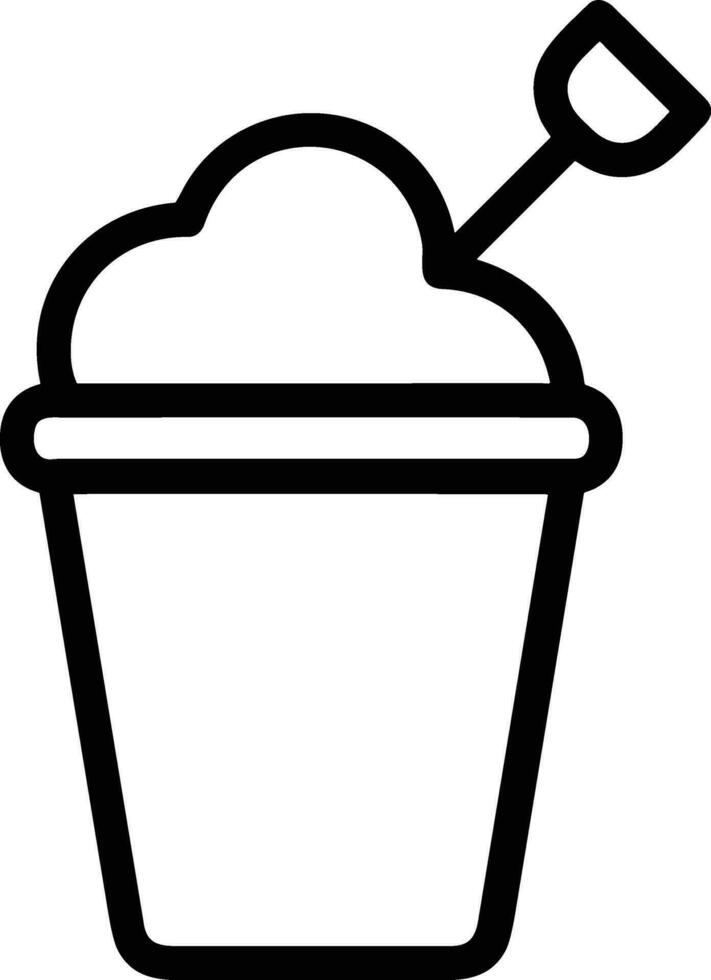 Bucket icon symbol vector image. Illustration of the bucket cleaning equipment washing outline design image. EPS 10