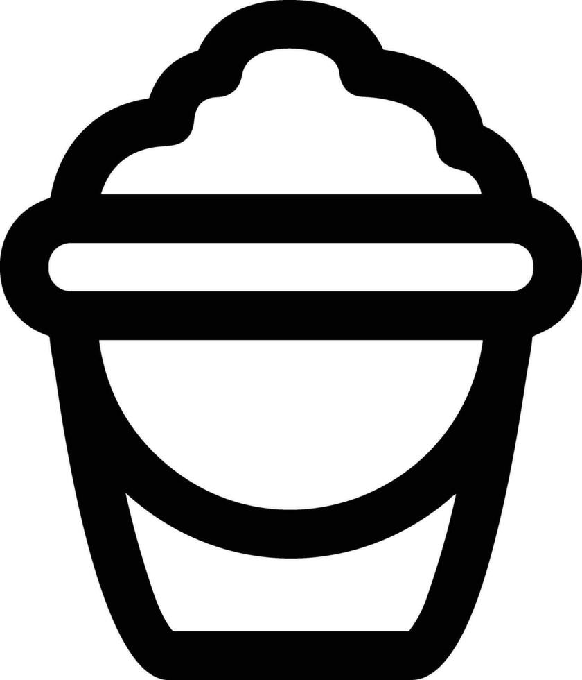 Bucket icon symbol vector image. Illustration of the bucket cleaning equipment washing outline design image. EPS 10