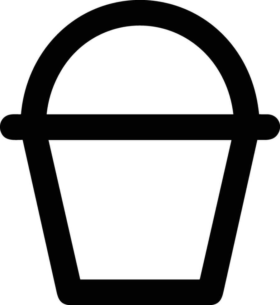 Bucket icon symbol vector image. Illustration of the bucket cleaning equipment washing outline design image. EPS 10