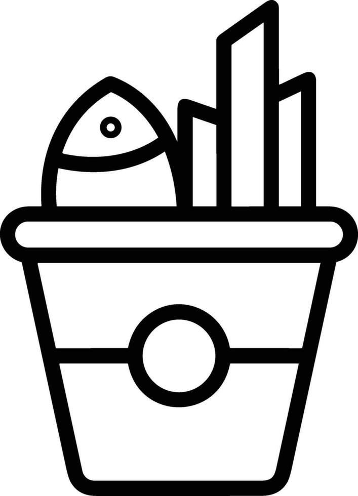 Bucket icon symbol vector image. Illustration of the bucket cleaning equipment washing outline design image. EPS 10