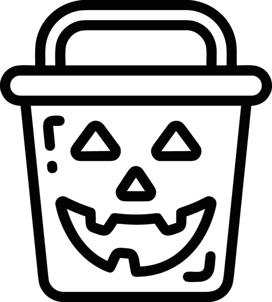 Bucket icon symbol vector image. Illustration of the bucket cleaning equipment washing outline design image. EPS 10