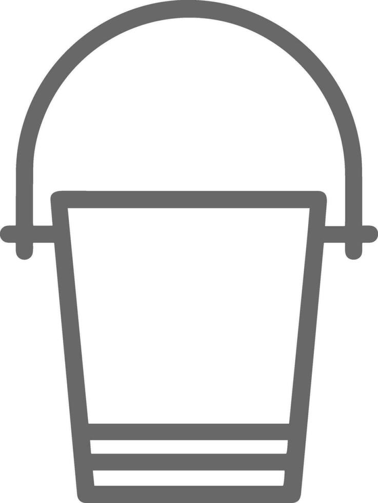 Bucket icon symbol vector image. Illustration of the bucket cleaning equipment washing outline design image. EPS 10