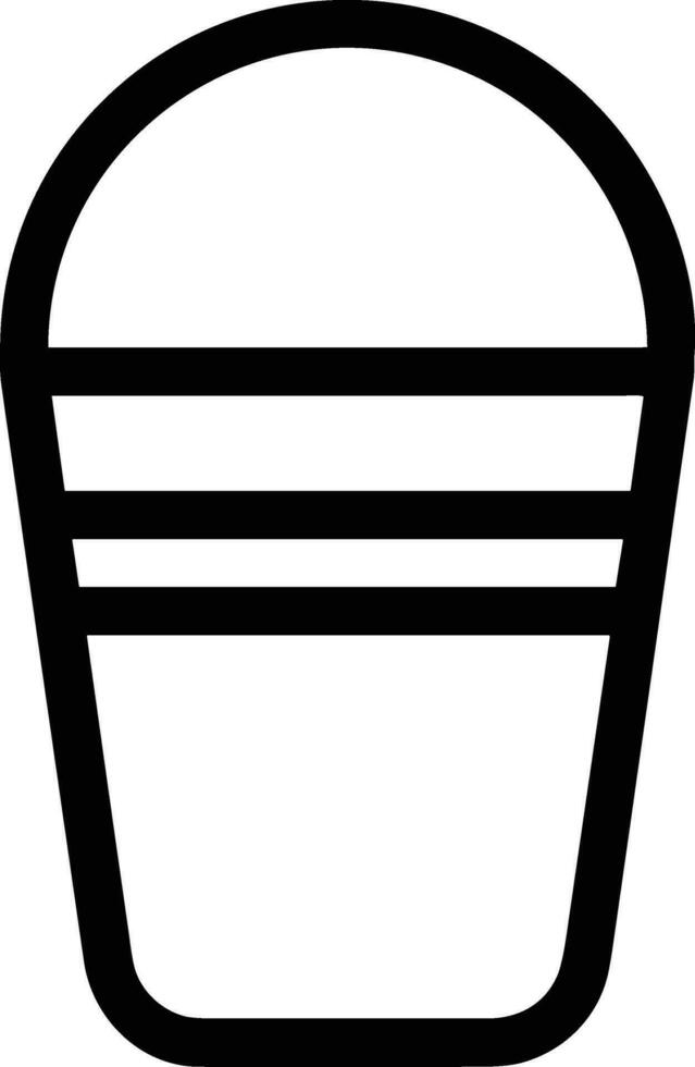 Bucket icon symbol vector image. Illustration of the bucket cleaning equipment washing outline design image. EPS 10