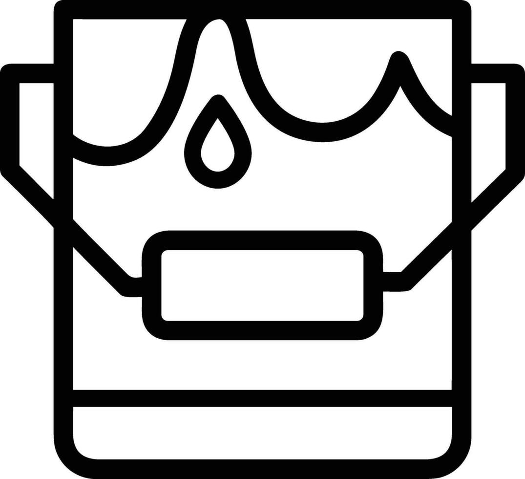 Bucket icon symbol vector image. Illustration of the bucket cleaning equipment washing outline design image. EPS 10