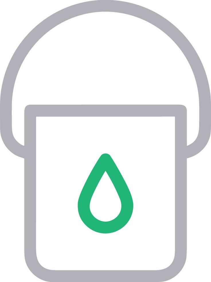 Bucket icon symbol vector image. Illustration of the bucket cleaning equipment washing outline design image. EPS 10