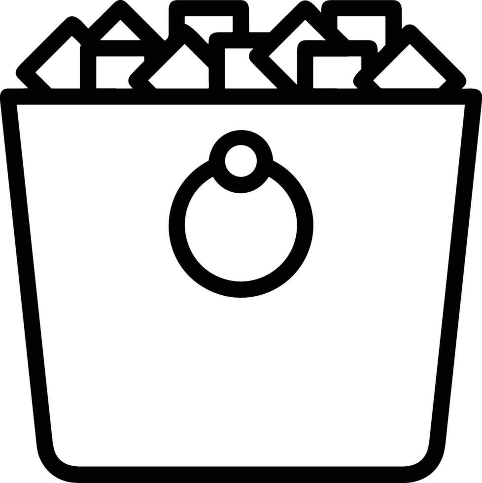 Bucket icon symbol vector image. Illustration of the bucket cleaning equipment washing outline design image. EPS 10