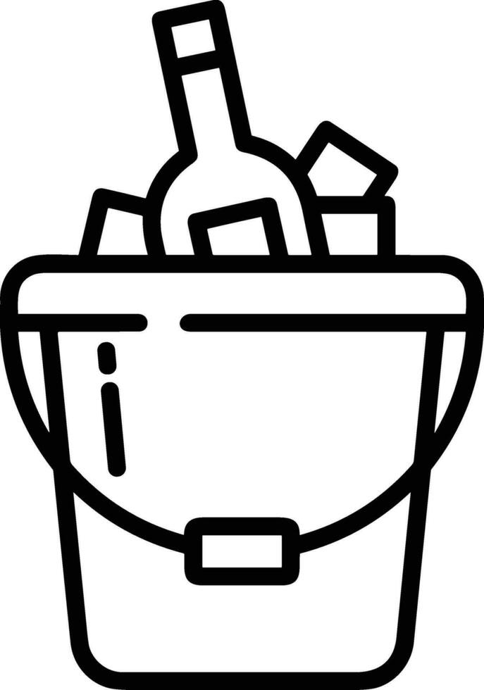 Bucket icon symbol vector image. Illustration of the bucket cleaning equipment washing outline design image. EPS 10