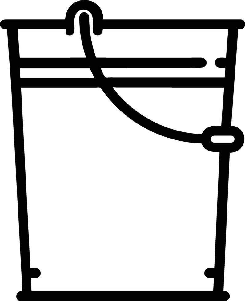 Bucket icon symbol vector image. Illustration of the bucket cleaning equipment washing outline design image. EPS 10