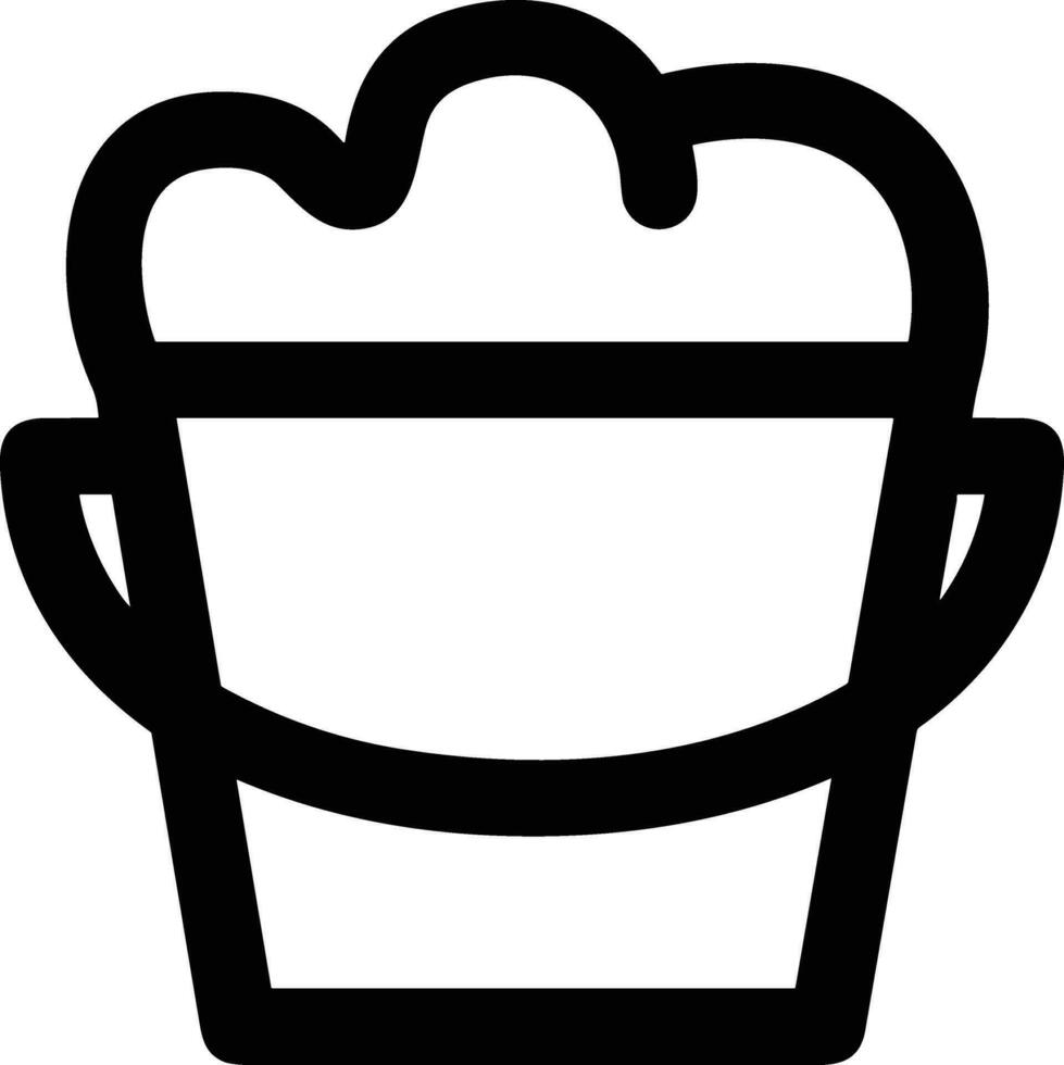 Bucket icon symbol vector image. Illustration of the bucket cleaning equipment washing outline design image. EPS 10