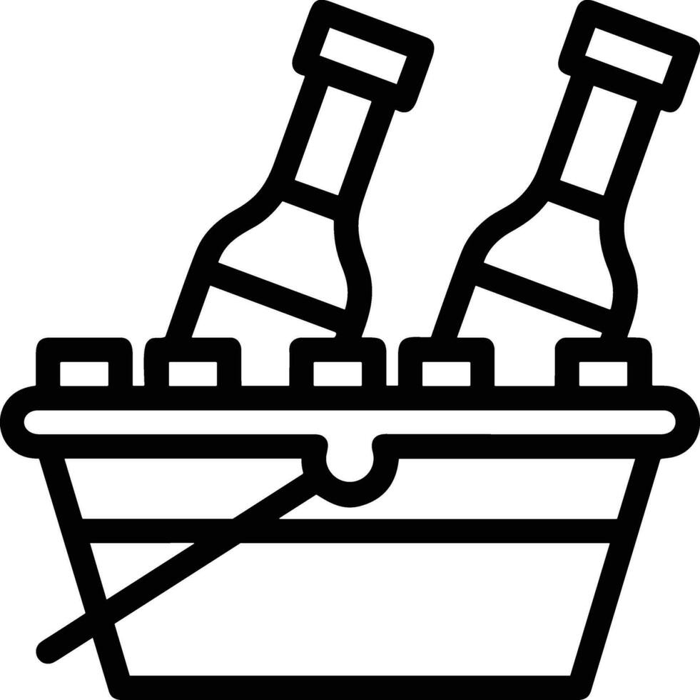 Bucket icon symbol vector image. Illustration of the bucket cleaning equipment washing outline design image. EPS 10