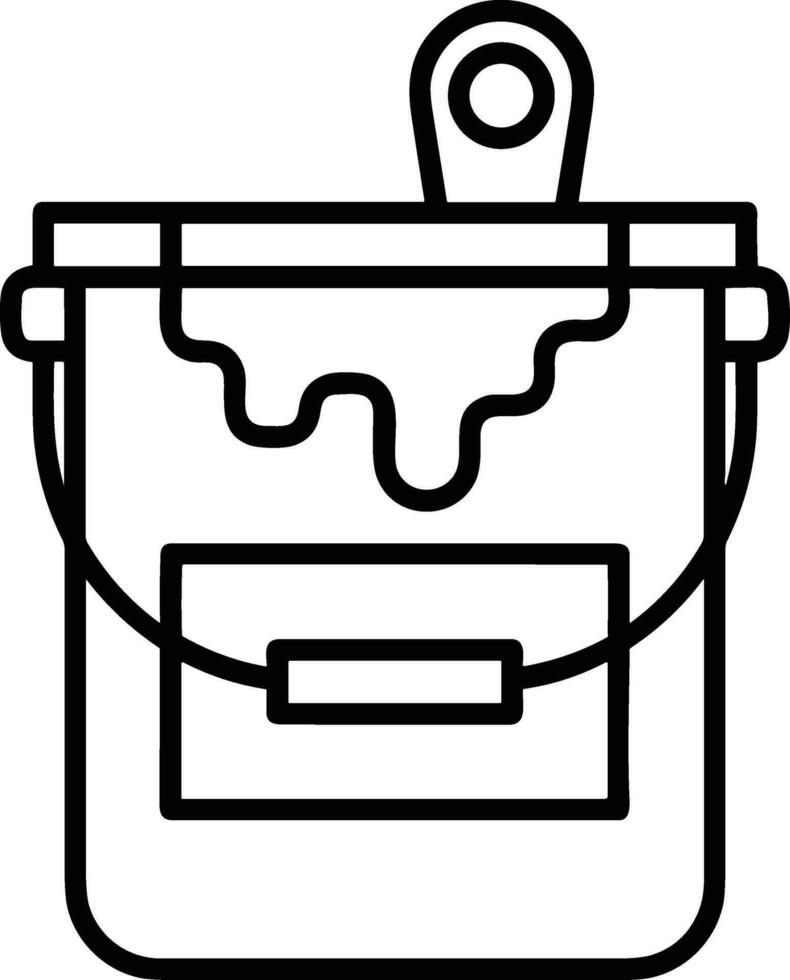 Bucket icon symbol vector image. Illustration of the bucket cleaning equipment washing outline design image. EPS 10