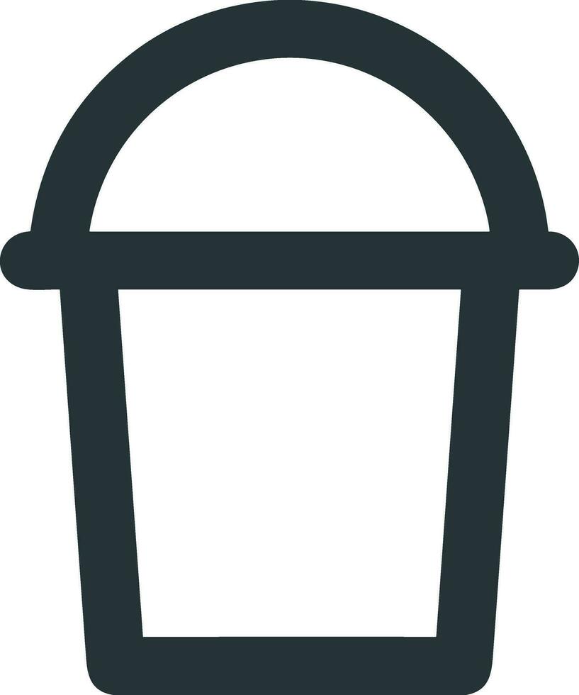 Bucket icon symbol vector image. Illustration of the bucket cleaning equipment washing outline design image. EPS 10