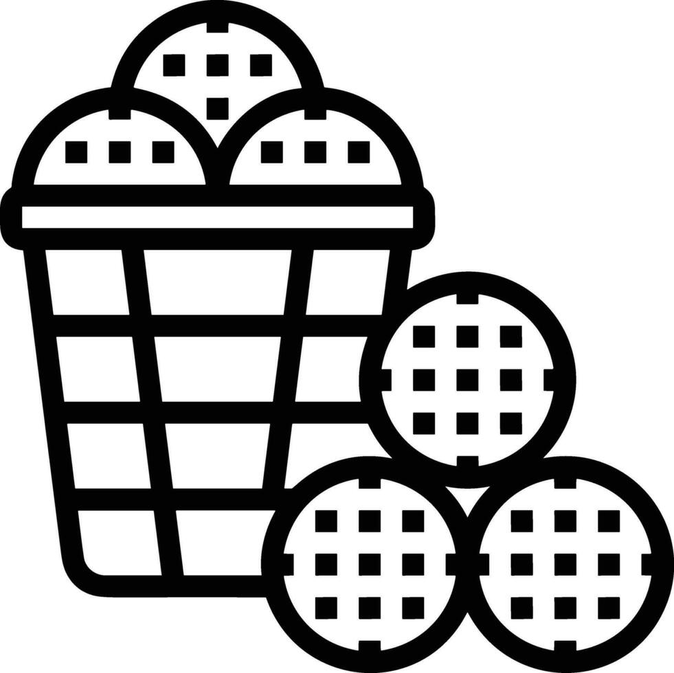 Bucket icon symbol vector image. Illustration of the bucket cleaning equipment washing outline design image. EPS 10