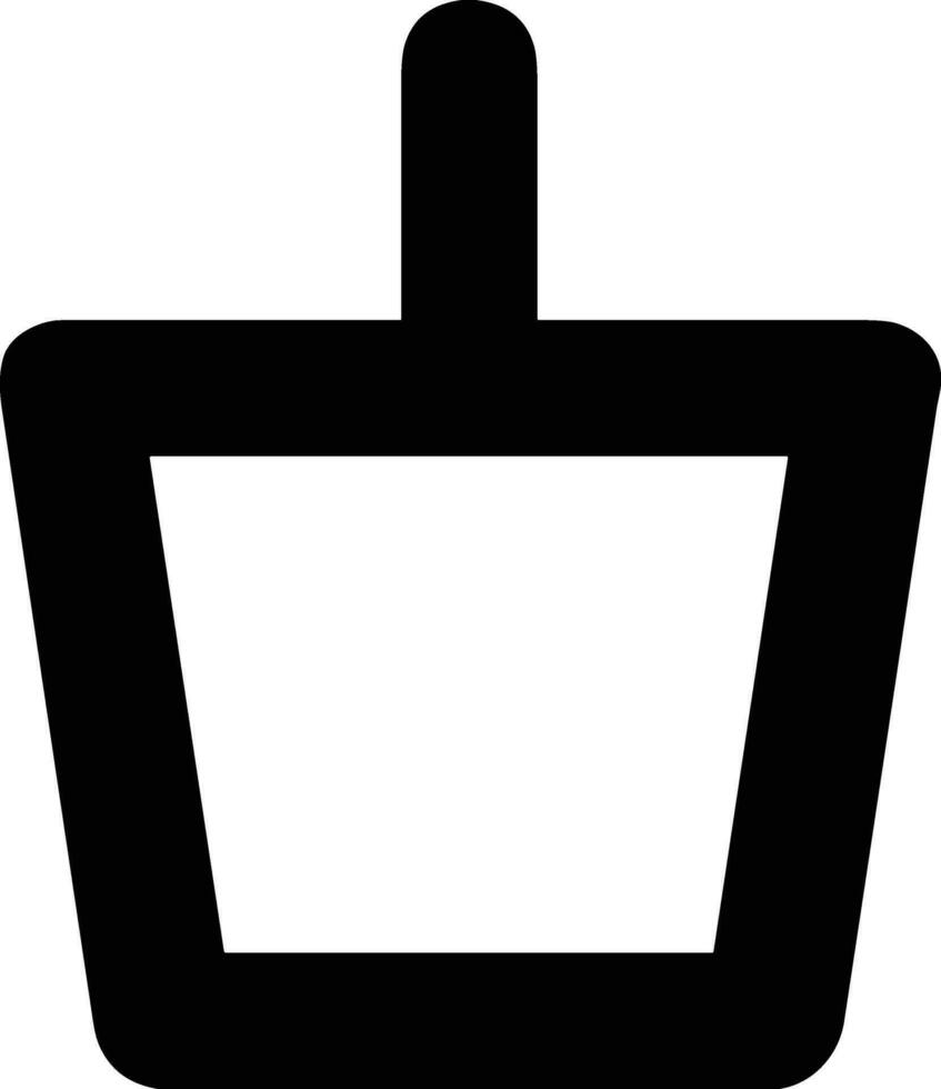 Bucket icon symbol vector image. Illustration of the bucket cleaning equipment washing outline design image. EPS 10