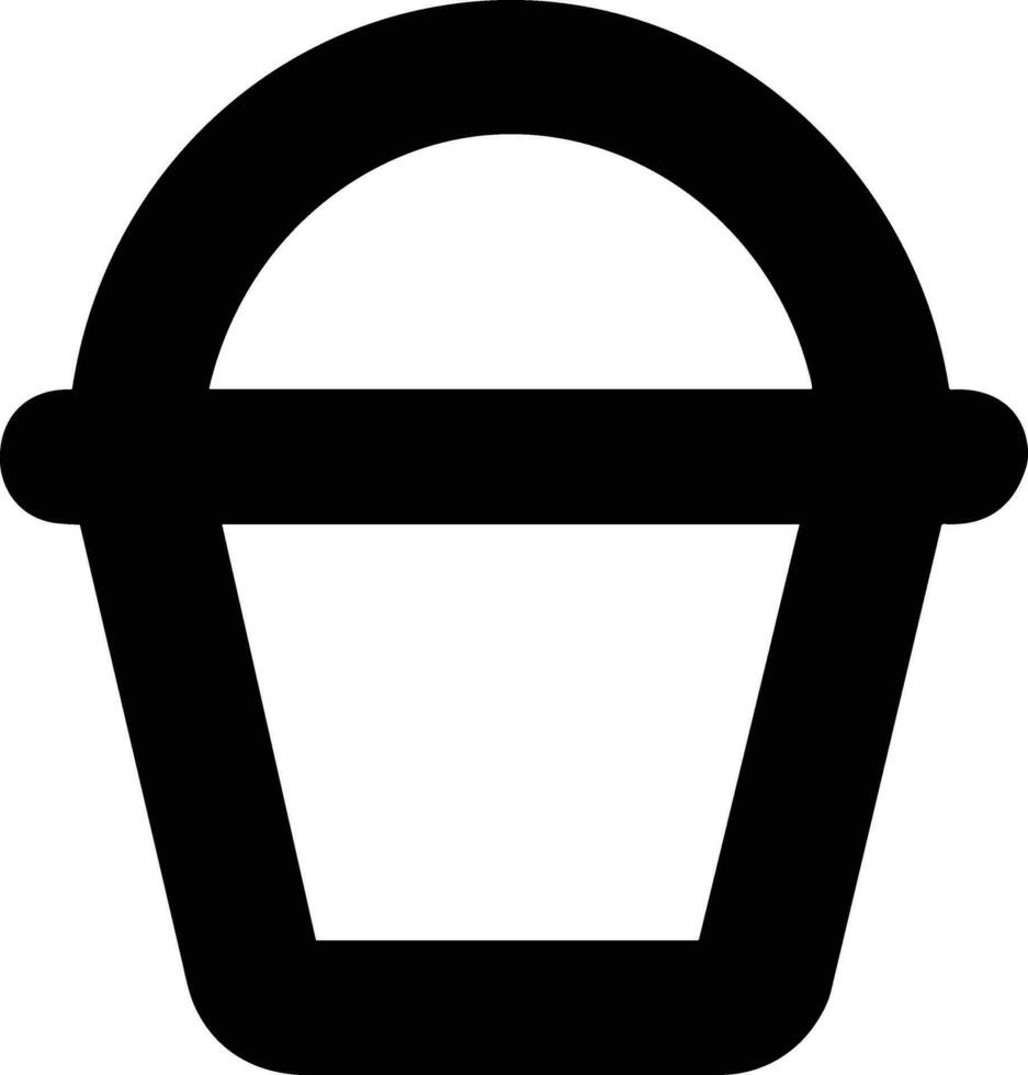 Bucket icon symbol vector image. Illustration of the bucket cleaning equipment washing outline design image. EPS 10