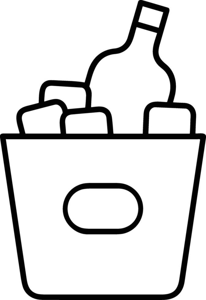 Bucket icon symbol vector image. Illustration of the bucket cleaning equipment washing outline design image. EPS 10