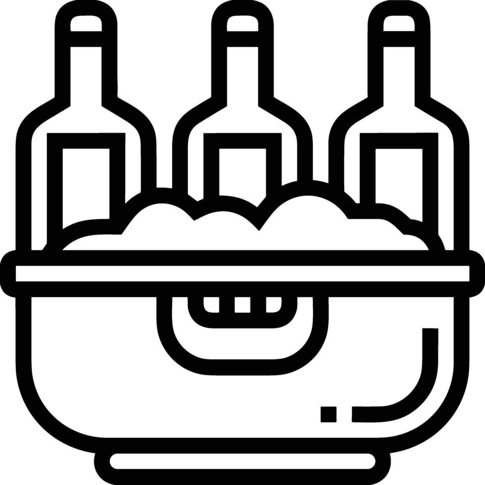 Bucket icon symbol vector image. Illustration of the bucket cleaning equipment washing outline design image. EPS 10