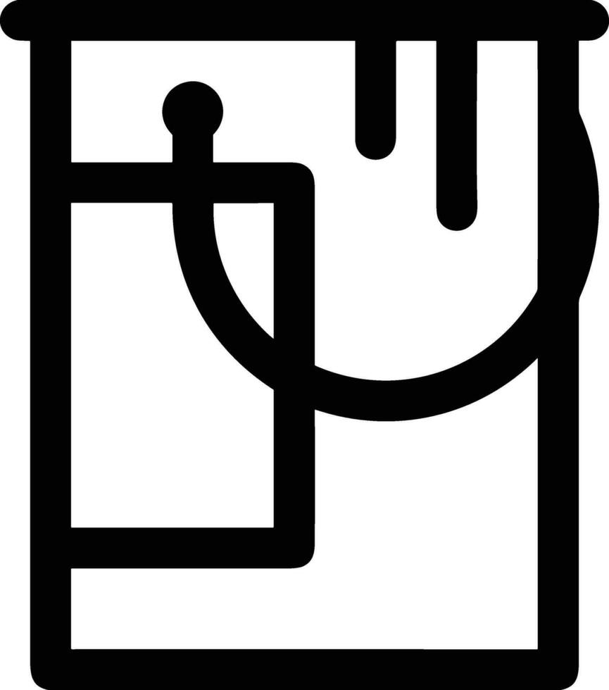 Bucket icon symbol vector image. Illustration of the bucket cleaning equipment washing outline design image. EPS 10