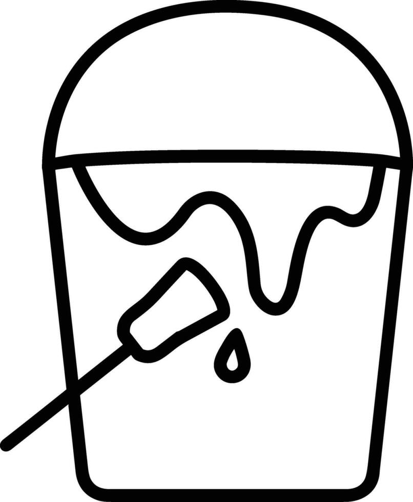 Bucket icon symbol vector image. Illustration of the bucket cleaning equipment washing outline design image. EPS 10