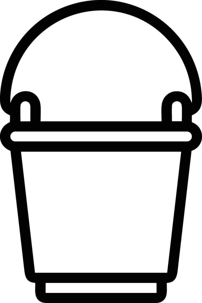 Bucket icon symbol vector image. Illustration of the bucket cleaning equipment washing outline design image. EPS 10