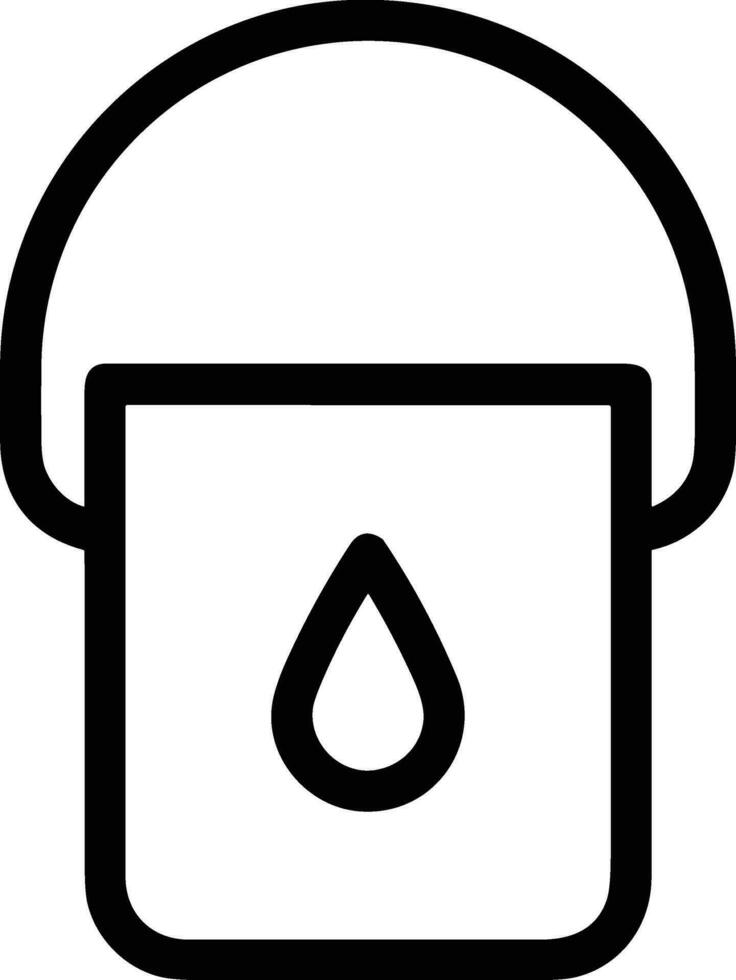 Bucket icon symbol vector image. Illustration of the bucket cleaning equipment washing outline design image. EPS 10