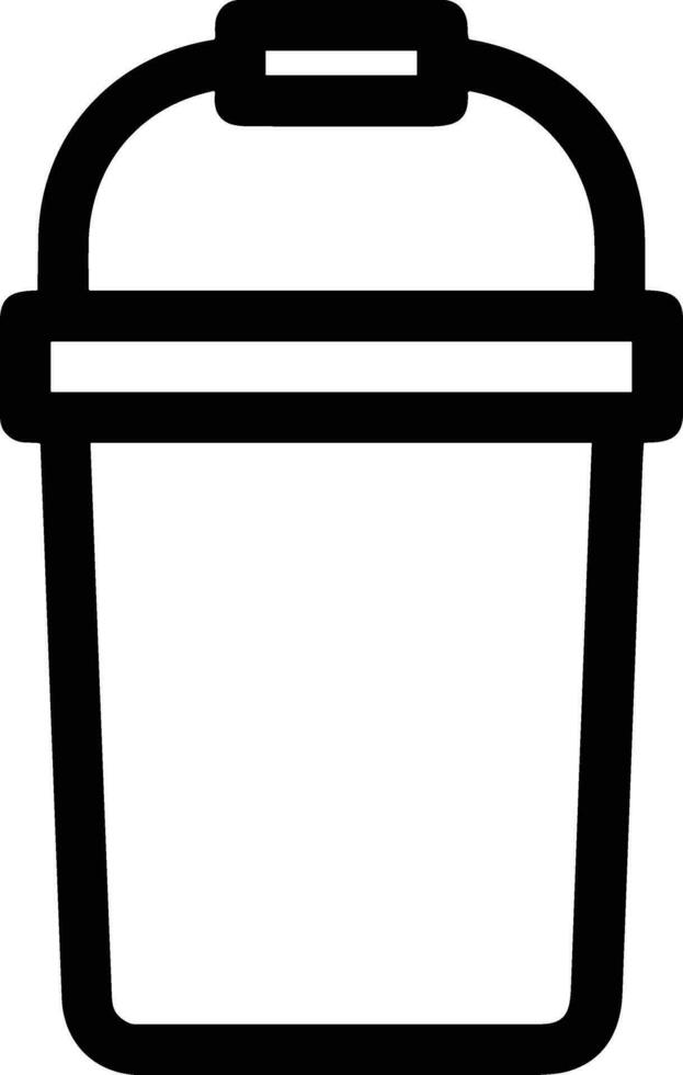 Bucket icon symbol vector image. Illustration of the bucket cleaning equipment washing outline design image. EPS 10