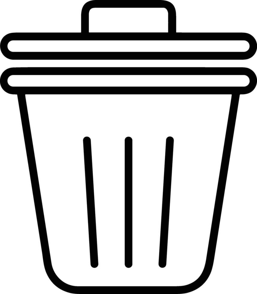 Bucket icon symbol vector image. Illustration of the bucket cleaning equipment washing outline design image. EPS 10