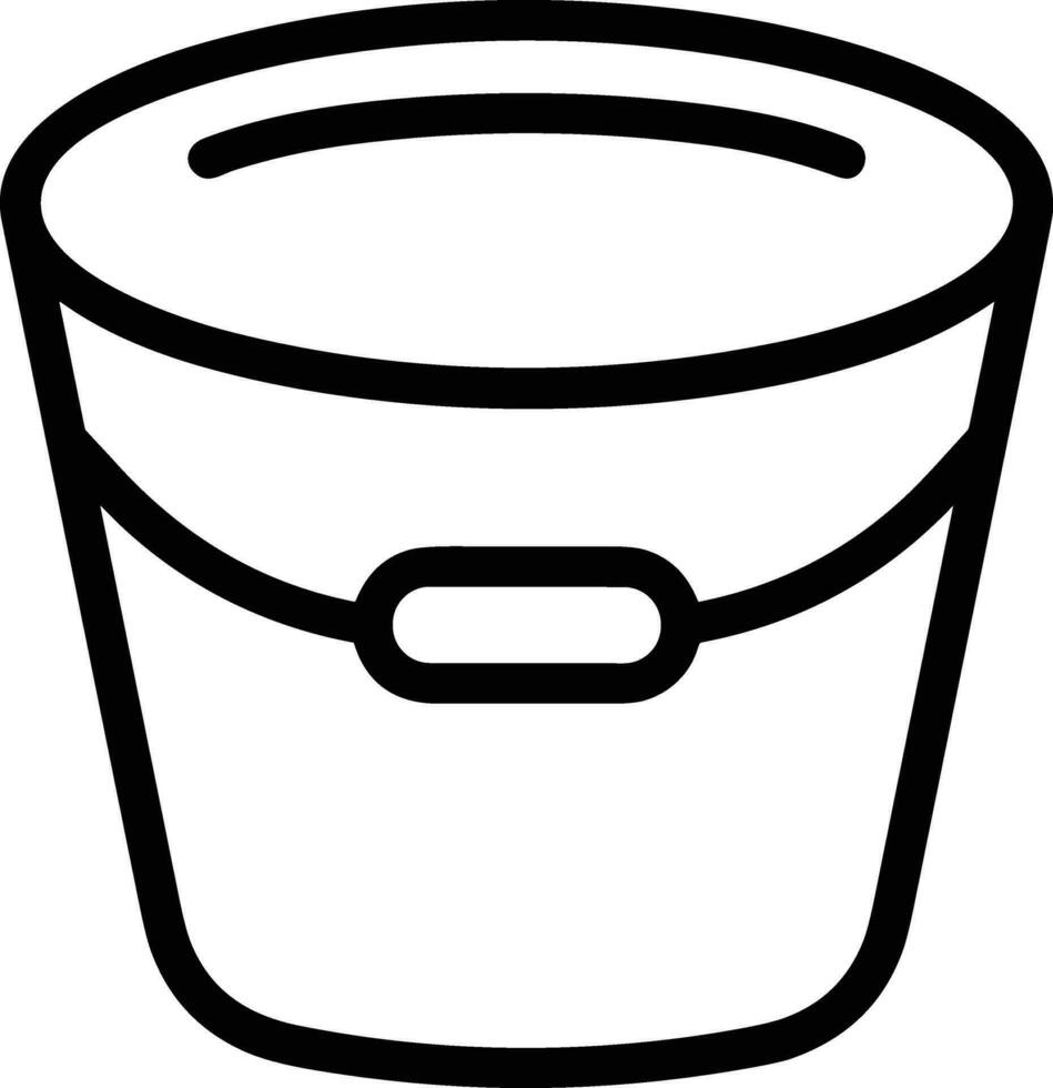 Bucket icon symbol vector image. Illustration of the bucket cleaning equipment washing outline design image. EPS 10