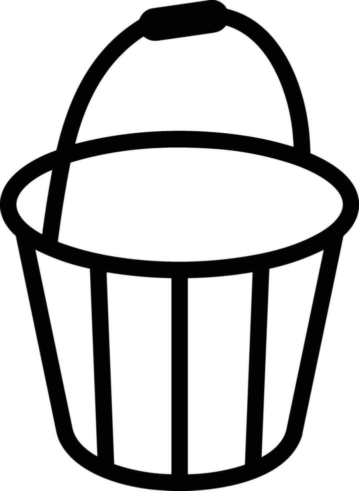 Bucket icon symbol vector image. Illustration of the bucket cleaning equipment washing outline design image. EPS 10