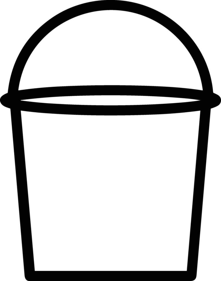 Bucket icon symbol vector image. Illustration of the bucket cleaning equipment washing outline design image. EPS 10