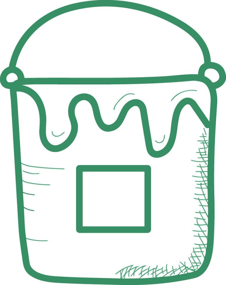 Bucket icon symbol vector image. Illustration of the bucket cleaning equipment washing outline design image. EPS 10