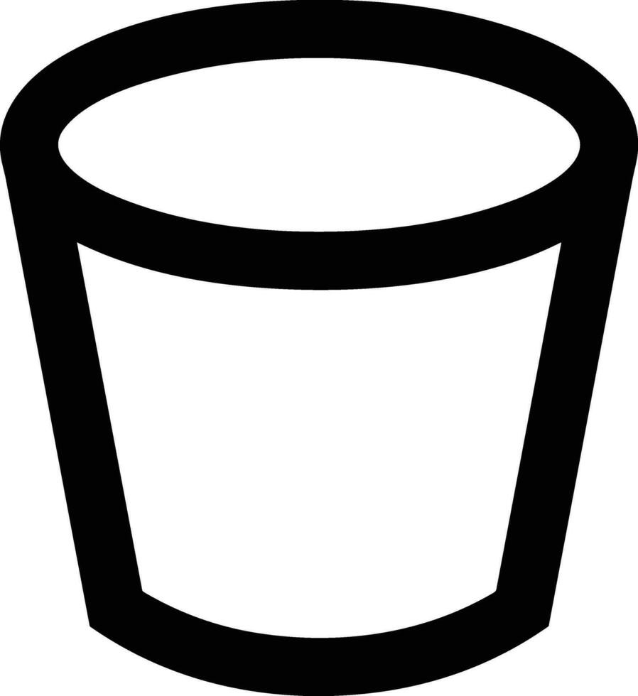 Bucket icon symbol vector image. Illustration of the bucket cleaning equipment washing outline design image. EPS 10