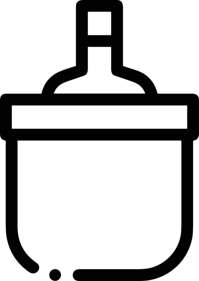 Bucket icon symbol vector image. Illustration of the bucket cleaning equipment washing outline design image. EPS 10