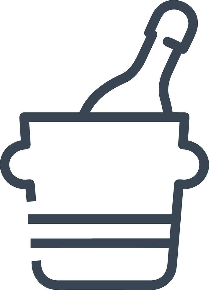 Bucket icon symbol vector image. Illustration of the bucket cleaning equipment washing outline design image. EPS 10