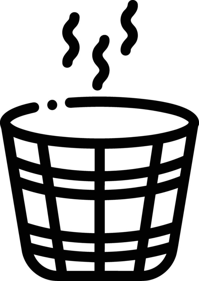 Bucket icon symbol vector image. Illustration of the bucket cleaning equipment washing outline design image. EPS 10