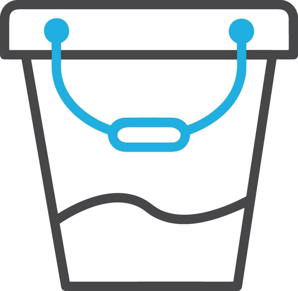 Bucket icon symbol vector image. Illustration of the bucket cleaning equipment washing outline design image. EPS 10